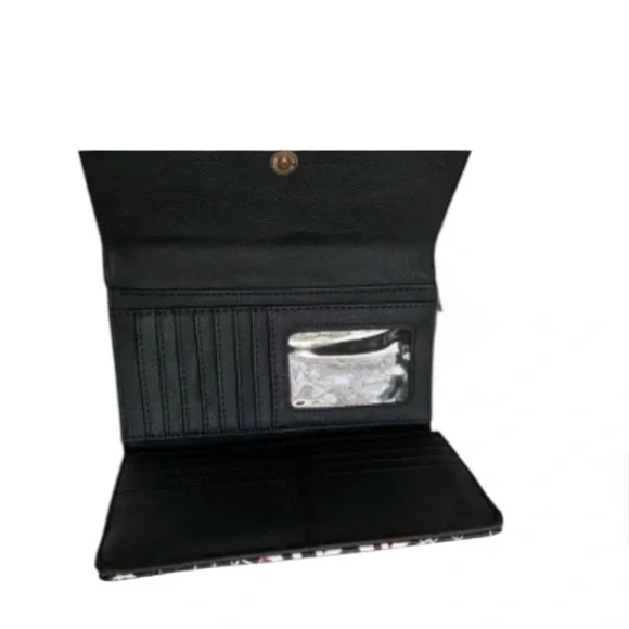 Steve Madden Black Multicolor Graphic Wallet - Picture 4 of 5